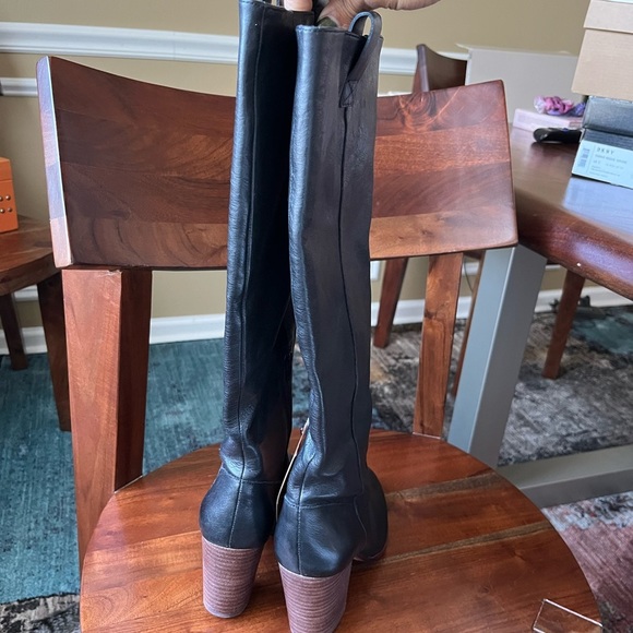 Gianni Bini Black Opulence Knee High Block Heel Boots - Picture 9 of 15